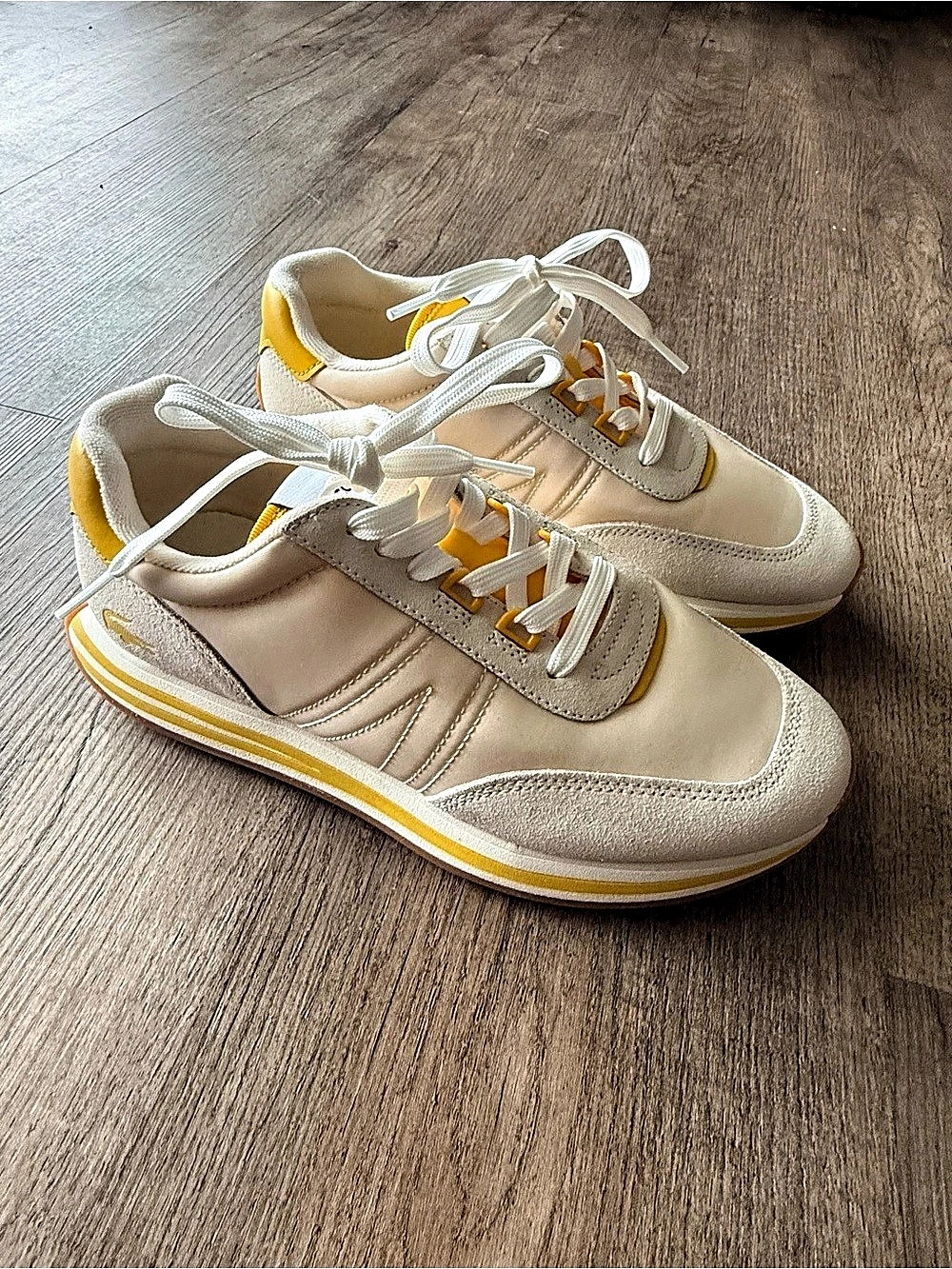 Lacoste L-Spin Active Sneakers Cream & Yellow US 7